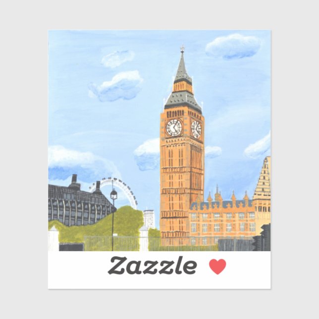 Sticker Big Ben de Londres (Feuille)