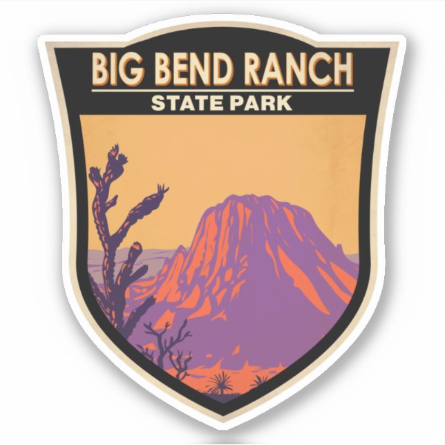 Sticker Big Bend Ranch State Park Texas Vintage (Devant)
