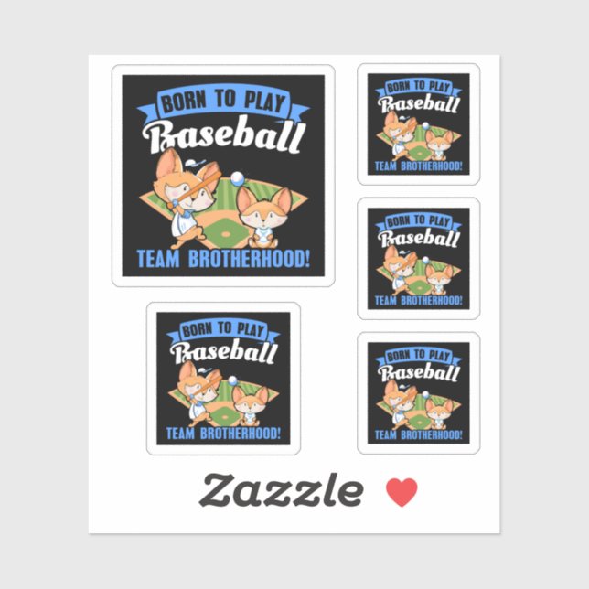 Sticker Big Brother Little Brother - Joueurs De Baseball (Feuille)