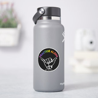 Sticker Big Island - Pratiquer Aloha Shaka (Hang lâche)