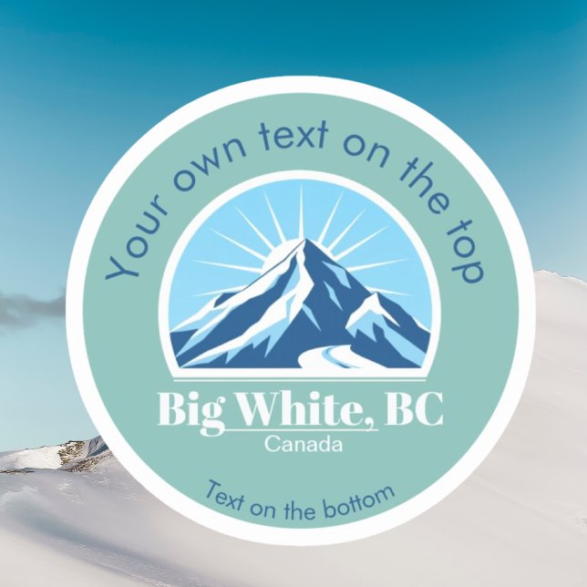 Sticker Big White Colombie-Britannique Canada Blue Mountai (Créateur téléchargé)