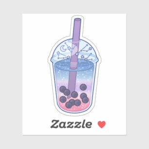 Sticker Bigender Pride drapeau Boba
