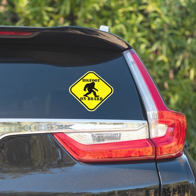 Sticker Bigfoot à bord (Côté voiture)