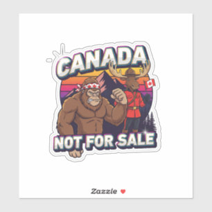 Sticker Bigfoot Canadien - Non à vendre