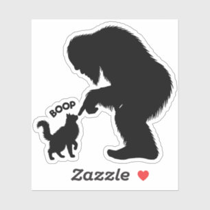 Sticker Bigfoot Chat Joufflu aux Longs Poils Boop