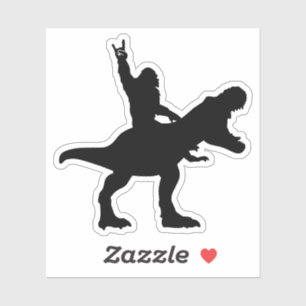 Sticker Bigfoot équitation T-Rex