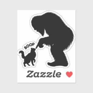 Sticker Bigfoot Joueuse Chat à Longs Poils Boop