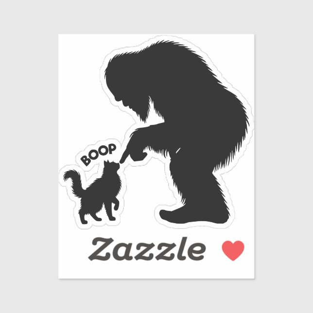 Sticker Bigfoot Joueuse Chat à Longs Poils Boop (Feuille)