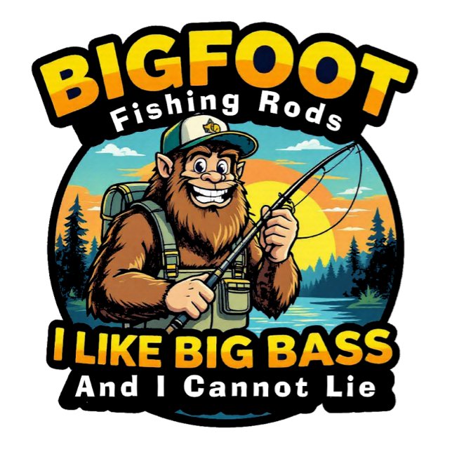 Sticker Bigfoot Rods I Like Big Bass (Créateur téléchargé)