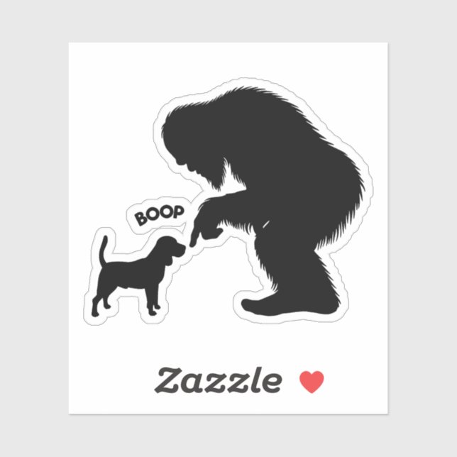 Sticker Bigfoot Sasquatch Beagle Boop (Feuille)