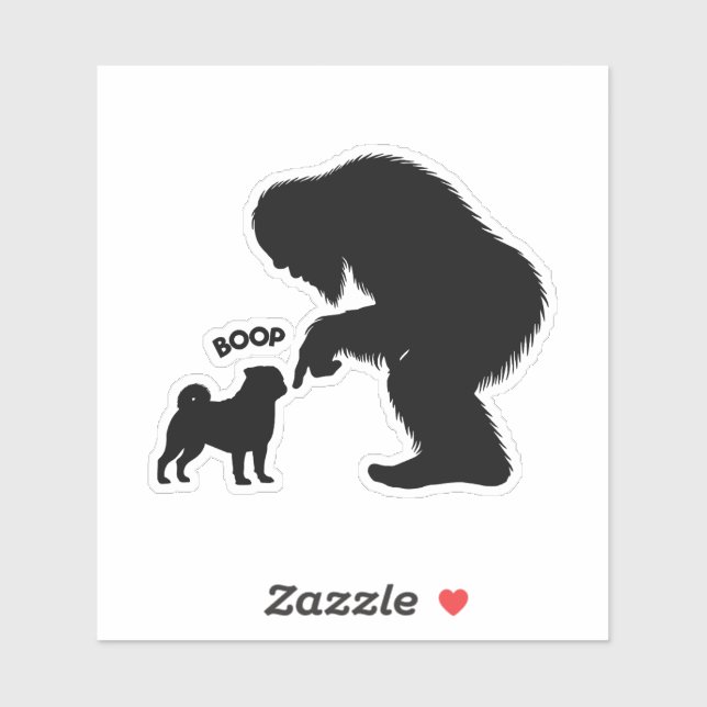 Sticker Bigfoot Sasquatch Carlin Boop (Feuille)