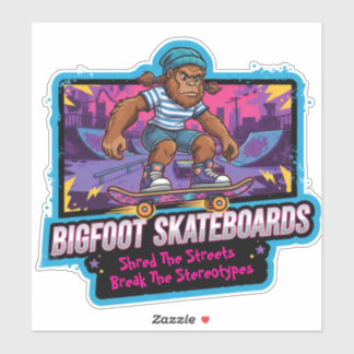 Sticker Bigfoot Skateboards-Break The Stereotypes