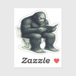 Sticker Bigfoot Toilet 