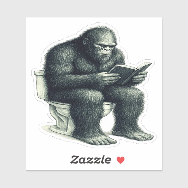 Sticker Bigfoot Toilet (Feuille)