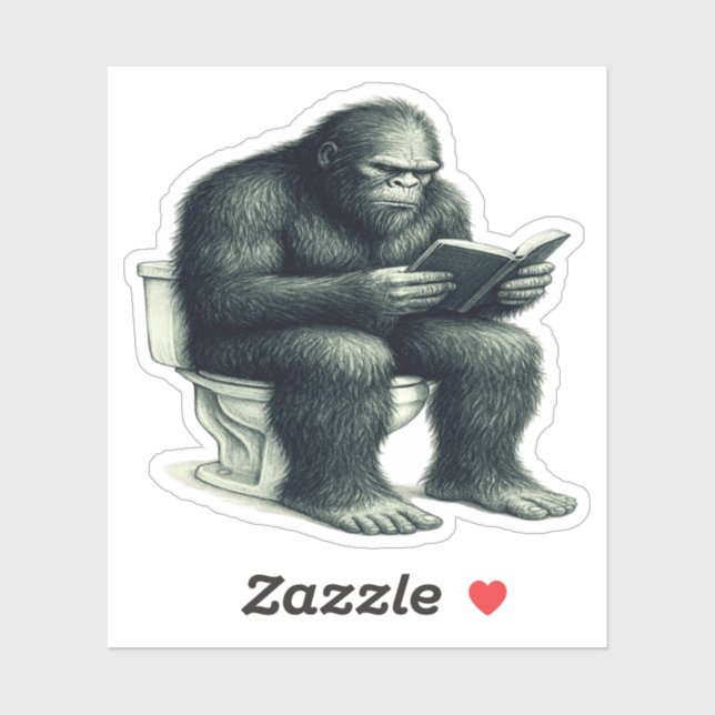 Sticker Bigfoot Toilet  (Feuille)