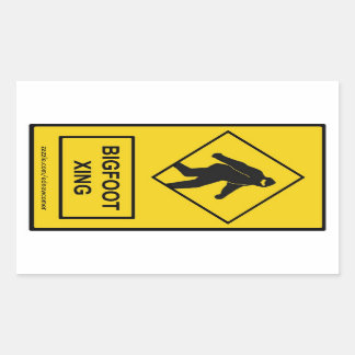 Sticker Bigfoot Xing (Jaune)