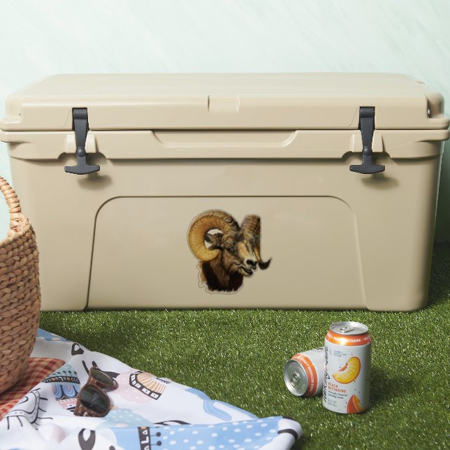 Sticker BighorRam Mountain Sheep Faune Nature (Glacière)