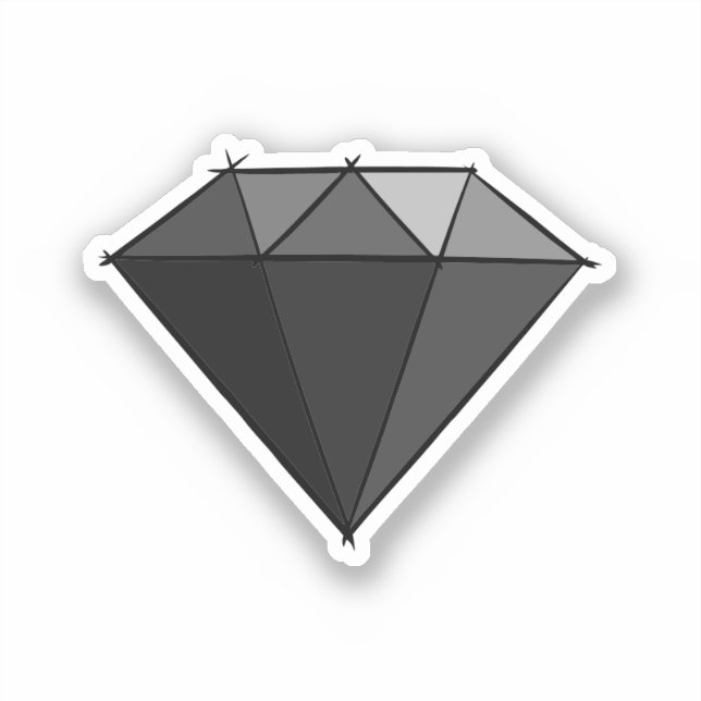 Sticker Bijoux en pierre de diamant noire. (Recto)
