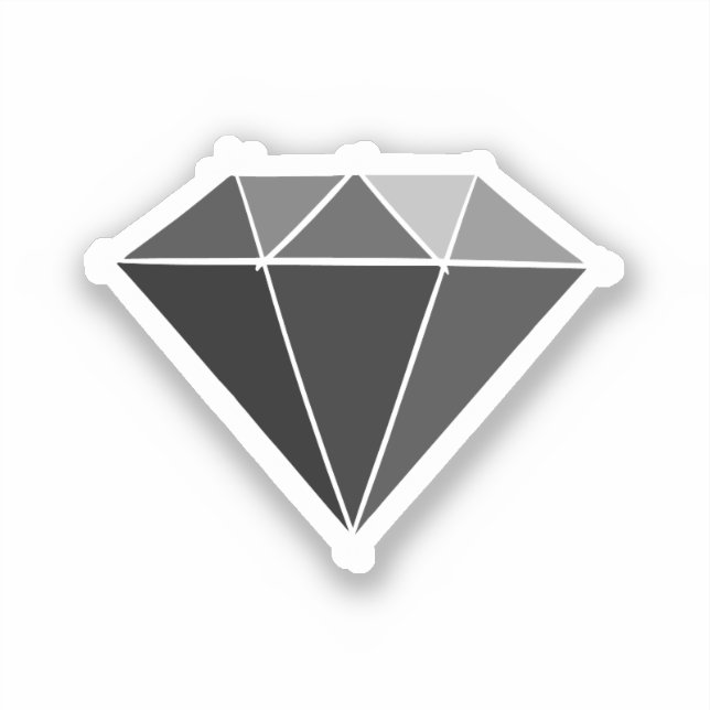 Sticker Bijoux en pierre de diamant noire. (Recto)