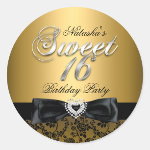 Sticker Bijoux Sweet sixteen Or