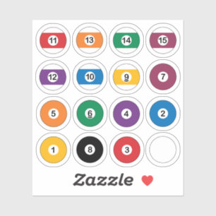 Sticker Billiards Snooker pack à balles