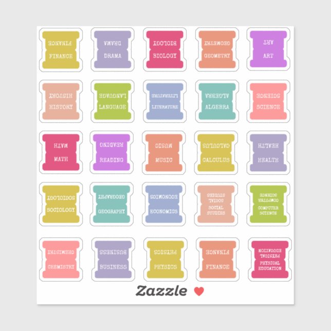 Sticker Binder Dividers For School Teacher Index Tabs  (Feuille)