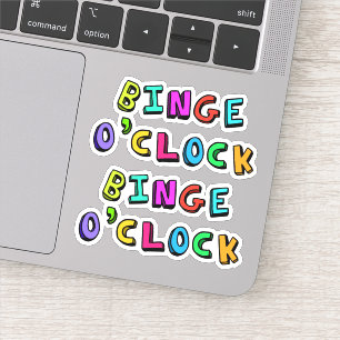 Sticker Binge o, horloge