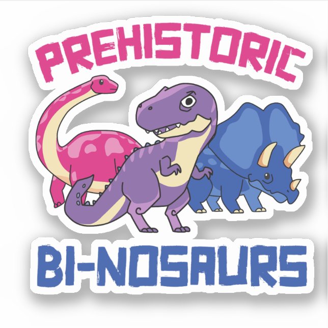 Sticker Binosaures préhistoriques Bi-nosaures (Devant)
