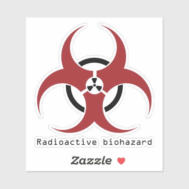 Sticker biodanger radioactif (Feuille)