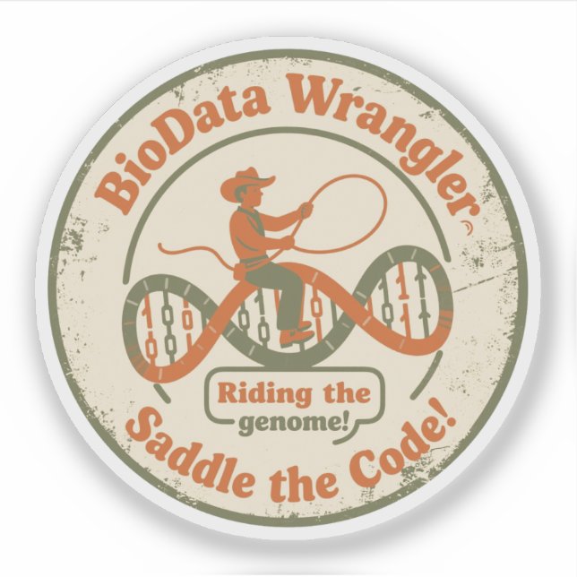 Sticker BioData Wrangler Maîtriser le génome (Devant)