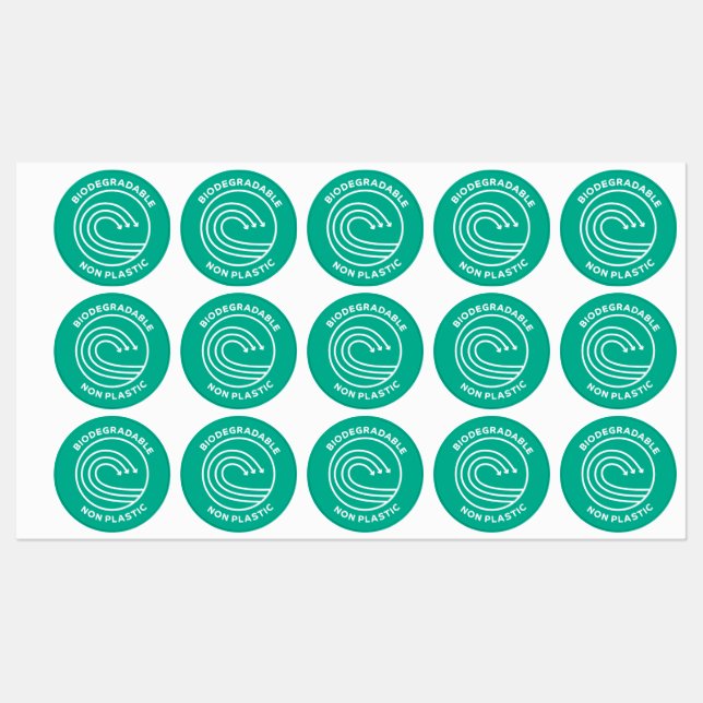Sticker Biodégradable / Non Plastique Pour Emballa (Feuille)