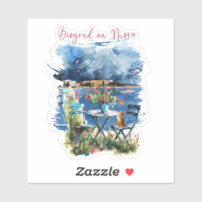 Sticker Biograd na moru 3 (Feuille)