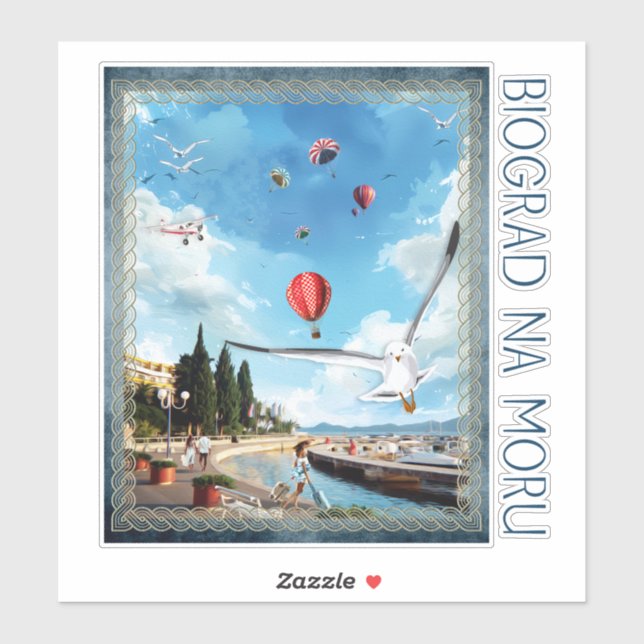 Sticker Biograd na moru 4 (Feuille)