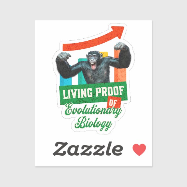 Sticker Biologie de l'évolution Humour des primates (Feuille)