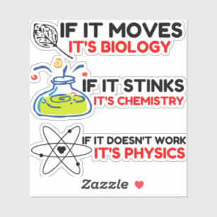 STICKER BIOLOGIE SCIENTIFIQUE CHIMIE PHYSIQUE