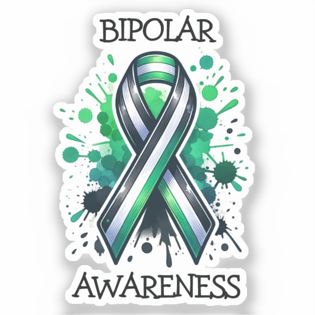 Sticker Bipolar Awareness Ribbon (Recto)