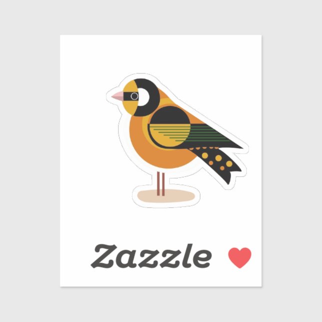 Sticker Bird dessin Abstrait marque magnifique (Feuille)