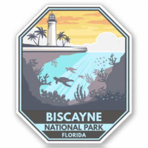 Sticker Biscayne National Park Florida Emblem