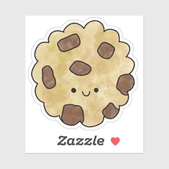 Sticker Biscuit au chocolat délicieux (Feuille)