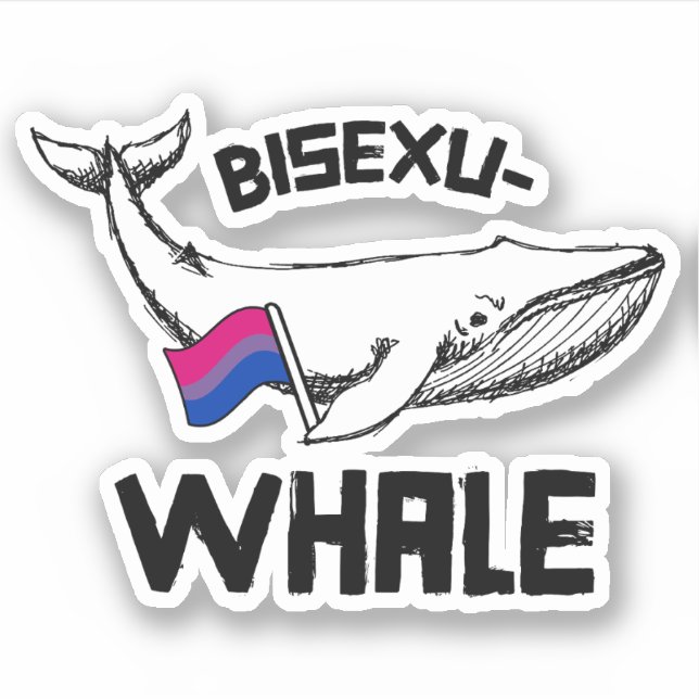 Sticker Bisexu-whale Bisexuwhale (Devant)
