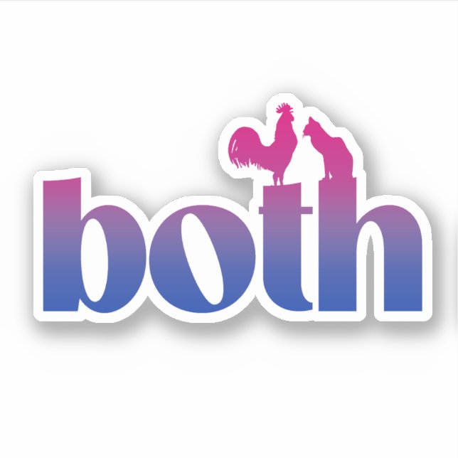 Sticker Bisexuel Les Deux (Devant)