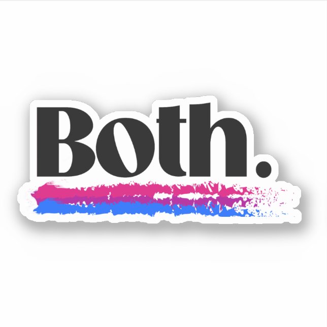 Sticker Bisexuel Les Deux (Devant)