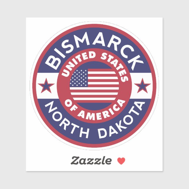 Sticker BISMARCK, Dakota du Nord (Feuille)