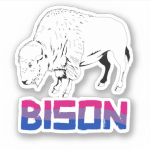 Sticker Bison bisexuel