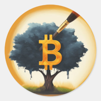 Sticker Bitcoin Art Tree