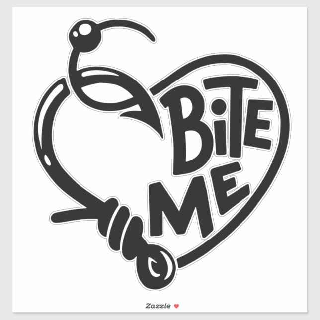 Sticker Bite Me Auto Decal (Feuille)