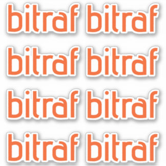 Sticker Bitraf - logo enkel klistremerker