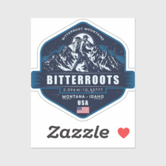 Sticker Bitterroot Mountains Hiking Badge