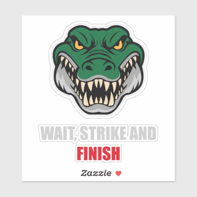 Sticker BJJ Crocodile Submission Quote (Feuille)