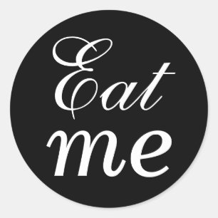 Sticker Black and White Eat Me
